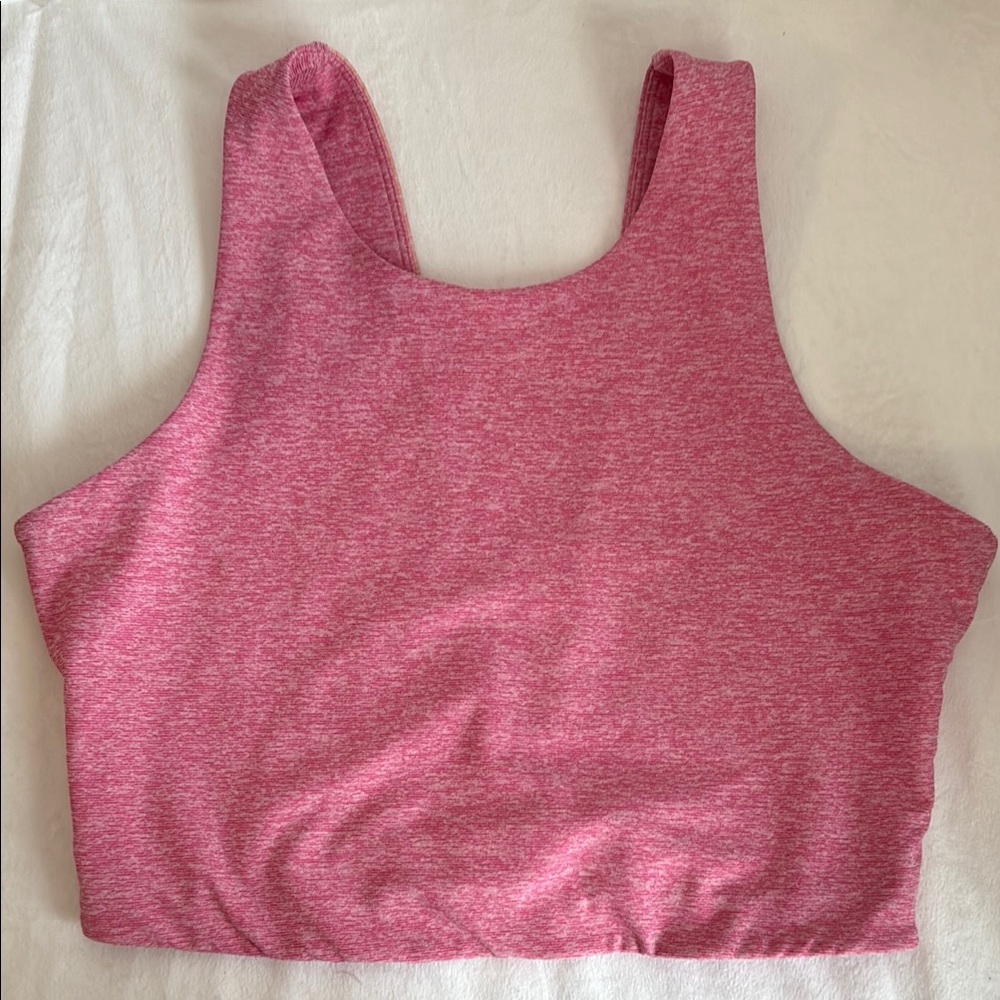 Outdoor Voices Pink Sleeveless Crop Top Sports Bra Size M